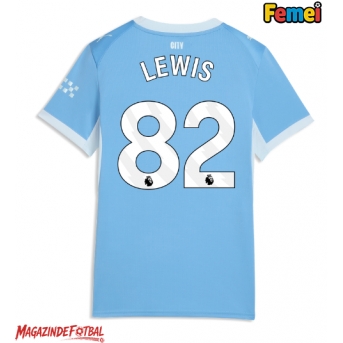 Manchester City Rico Lewis #82 Tricou Fotbal Replică 2026-27 Femei Acasa